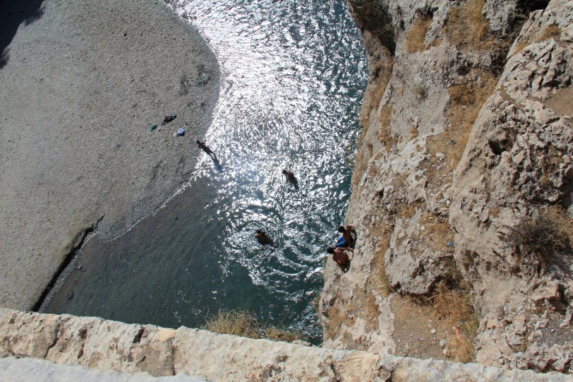 Cooling off under Cendere Bridge