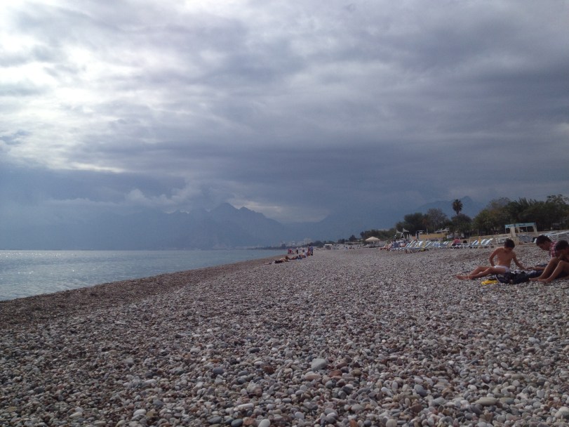 There were some clouds, but it was still a lovely day for the beach
