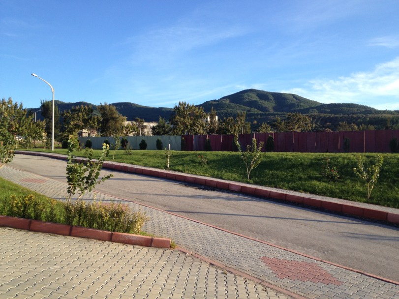 A bright December day at the university