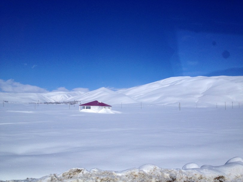 Snowing expanse in Bingöl Province 