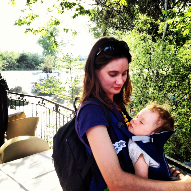 The peaceful waterfall 