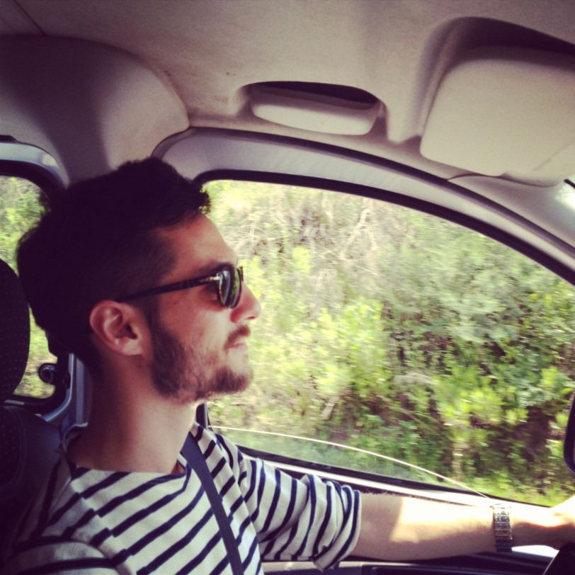 Eric behind the wheel 