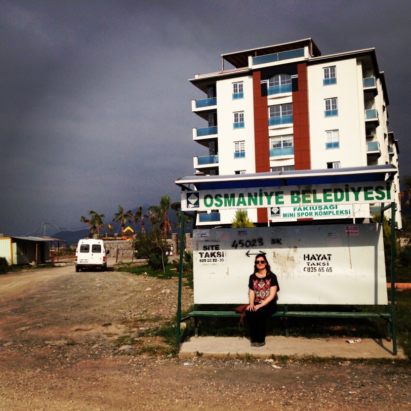 Waiting at the bus stop