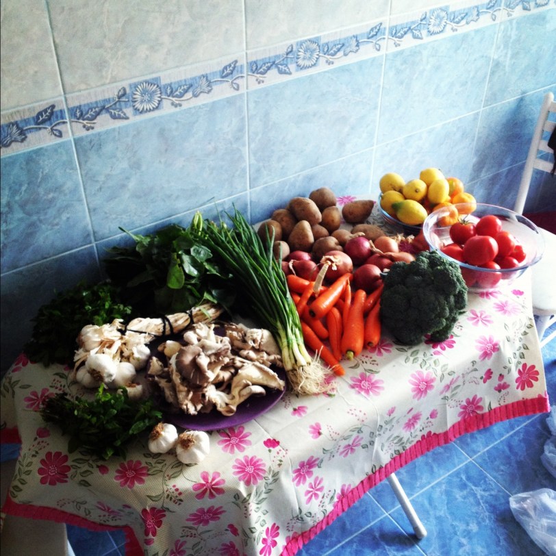 The haul from the weekly farmer's market