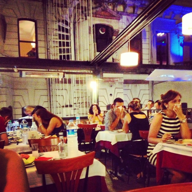 Jieun mentioned in her blog the tear gas we accidentally had for dinner, several stories up and several blocks from the main street.