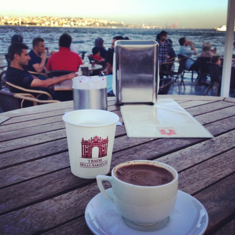 Turkish coffee on the Sea of Marmara