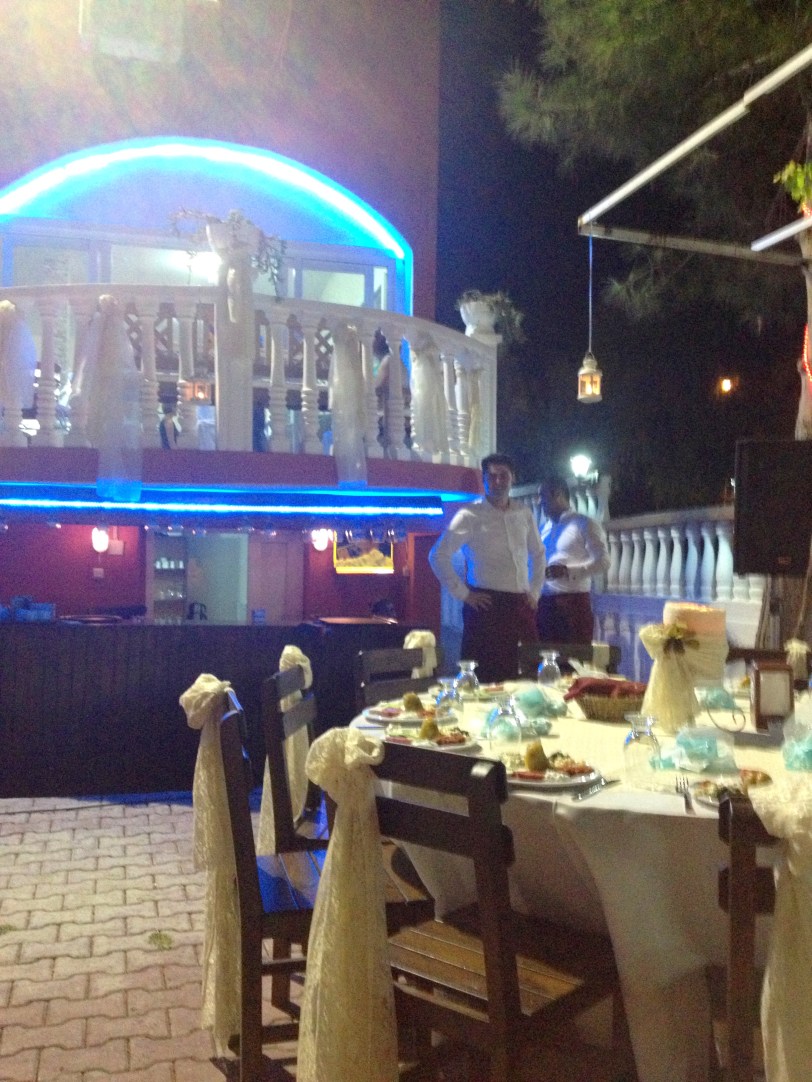 Waiting for the honored couple