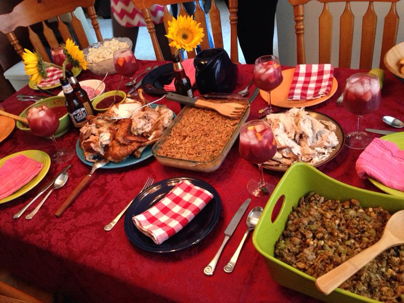 My family's holiday table in North Carolina, USA