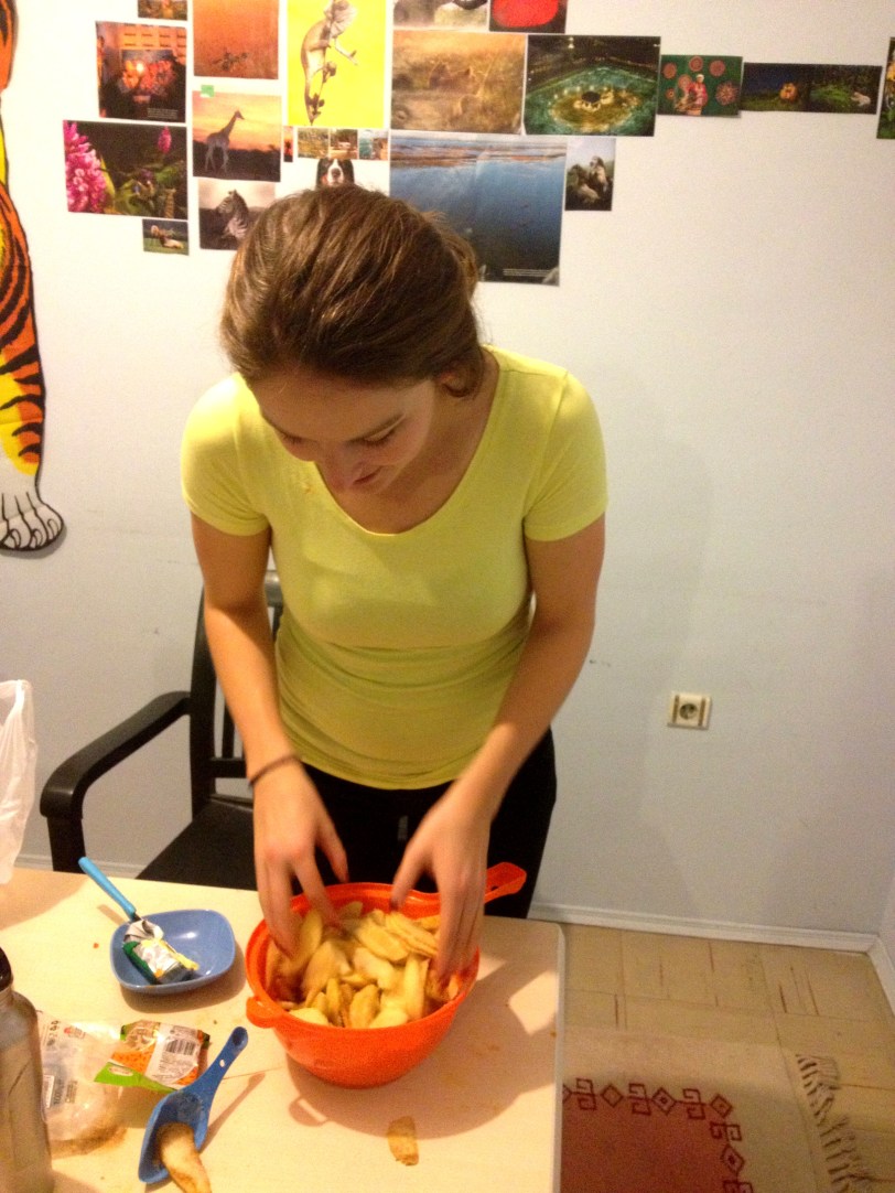 Apple pies in the making