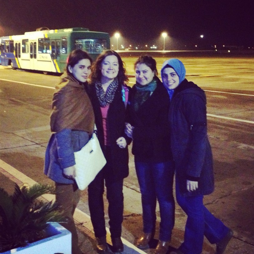 I ran into these lovely ladies at the airport... such luck!