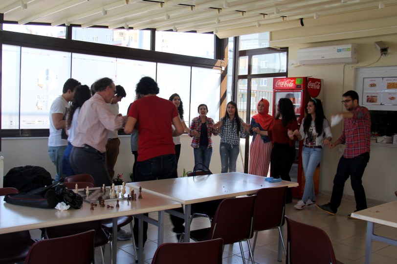 Teaching dad the moves