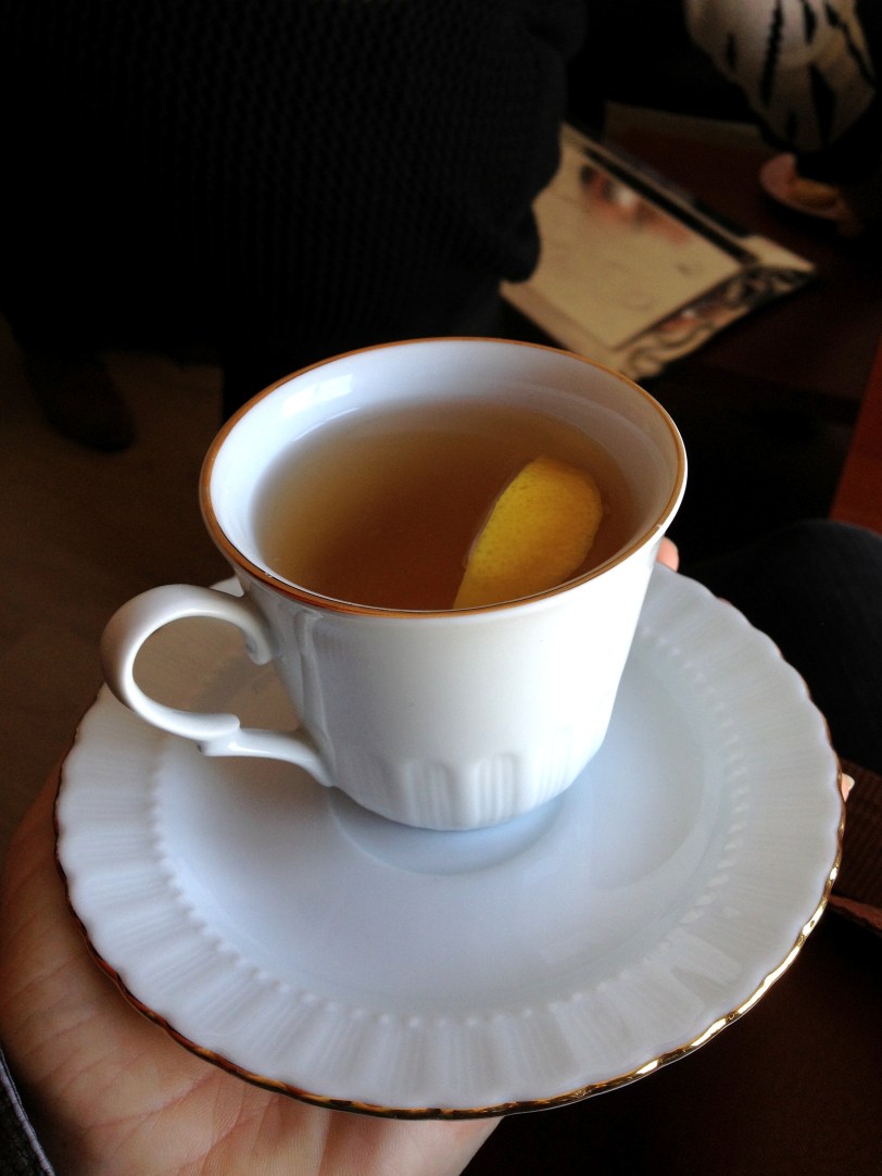 Special tea with lemon