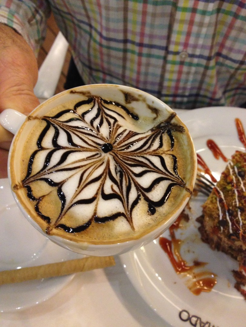 Dad was elated with this fancy cappuccino