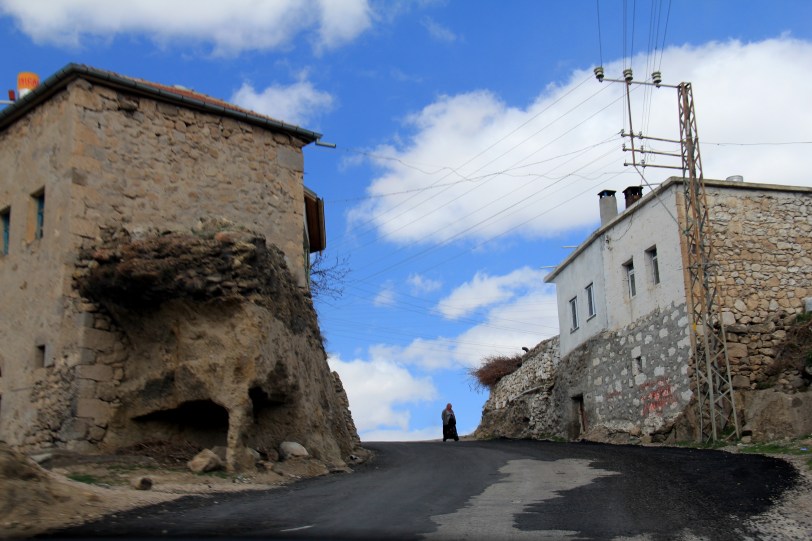 Passing through a village