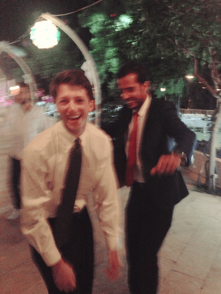 Ben learning how to dance 