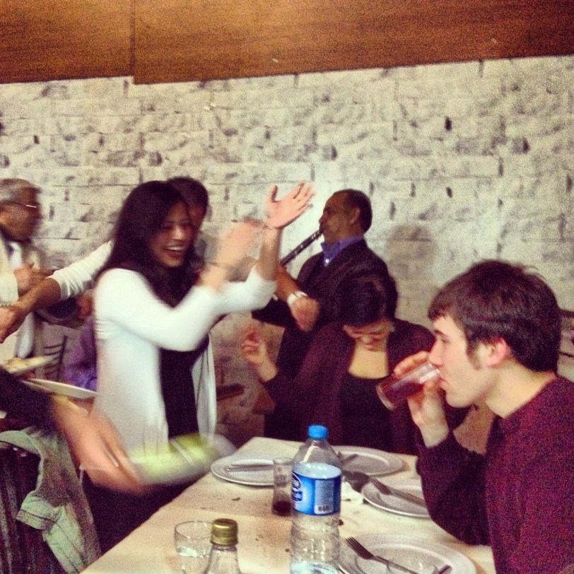 Even with a full belly, it's hard to pass up dancing with these guys around. 